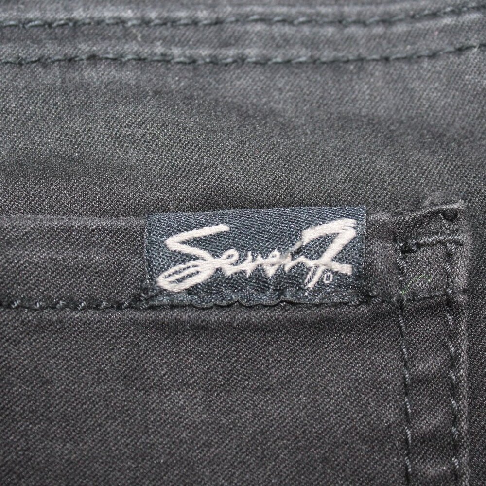 Seven7 Womens Sz 8 Jeans Black Tummyless High-Rise Skinny Leg Stretch Denim - Picture 6 of 13